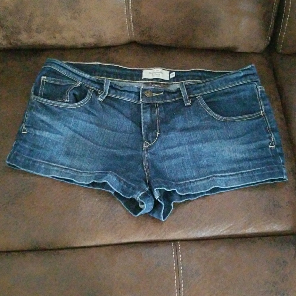 Abercrombie blue jean shorts